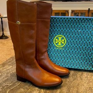 Tory Burch Jolie Riding Boots Rustic Brown size 11